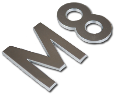Aluminiumbuchstaben, Materialstärke 4mm, Versalhöhe 70mm
